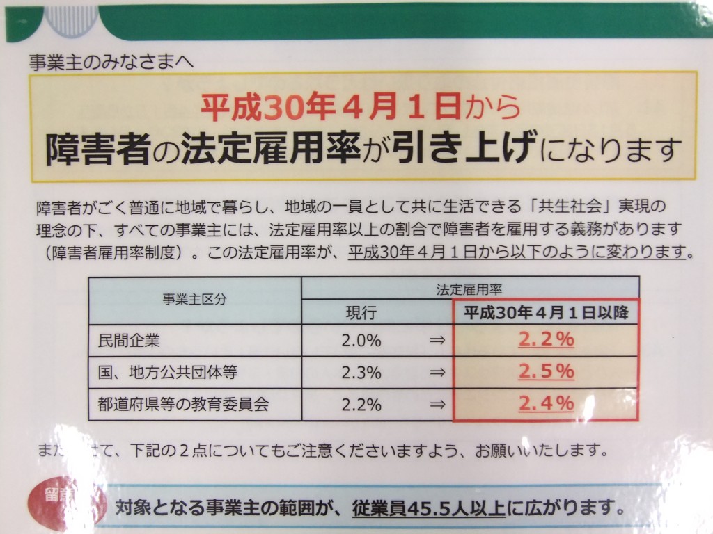 障害をお持ちの方の働く機会はますます増えてきますっ！！のイメージ画像