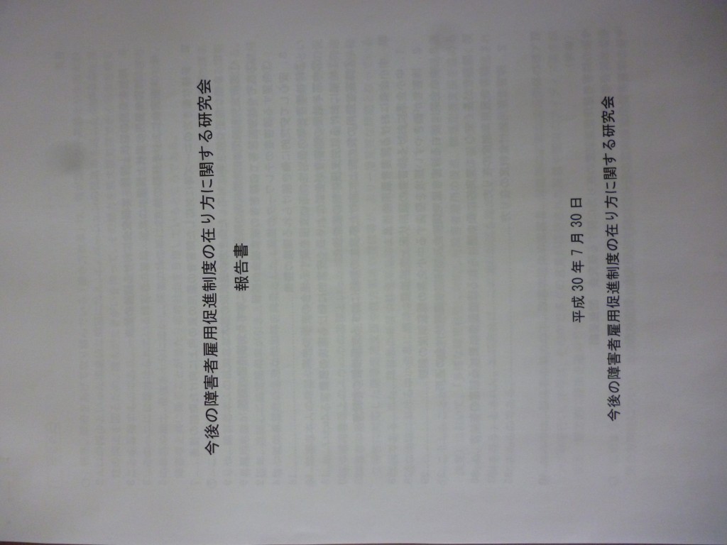 今後の障碍者雇用のありかたとはっ？？？のイメージ画像