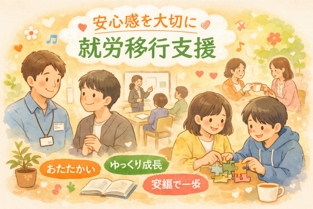 「安心感を生む、活動・雰囲気」のイメージ画像