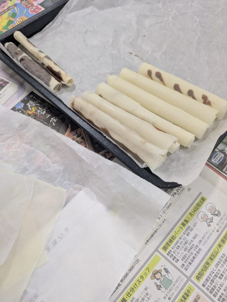 春巻きの皮でチョコシガレットを作りました♪のイメージ画像